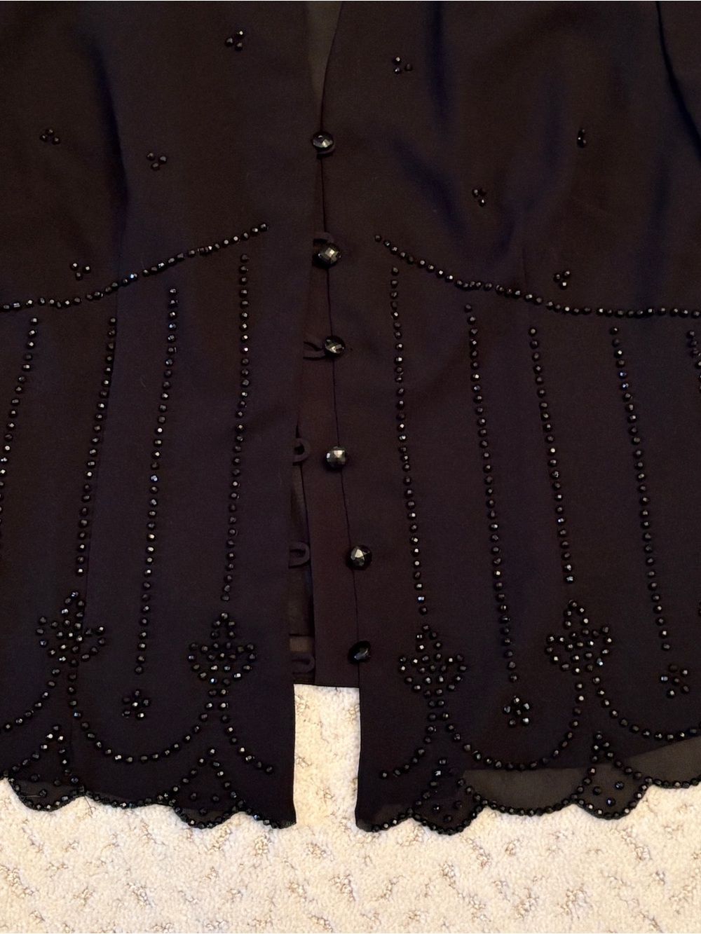 Caliendo Black Evening Cocktail Dress Jacket NEW Womens Size 16 Large Beaded - Picture 9 of 16